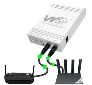 Джерело безперебійного живлення для роутерів WGP Mini UPS WGP 10400mAh 38.48Wh USB 5V/9V/12V White