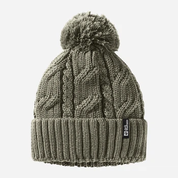 Шапка Jack Wolfskin Pompom Beanie 1905092-A0029 One Size Хакі (4064886154147)