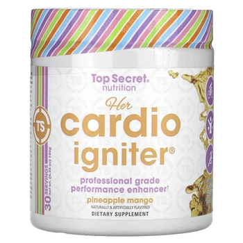 Стимулятор Top Secret Nutrition, Her Cardio Igniter, Professional Grade Performance Enhancer, Pineapple Mango, 6.35 oz (180 g) (11966624)