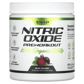Формула с оксидом азота Snap Supplements, Nitric Oxide Preworkout with Organic Beets, 8.8 oz (250 g) (11966797)