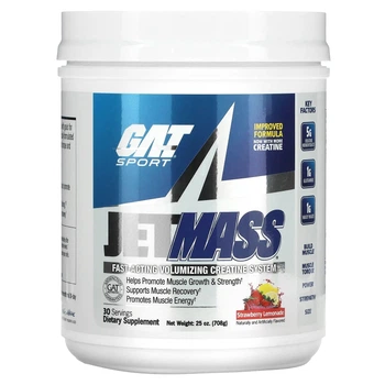Креатин GAT, JetMASS, Fast-Acting Volumizing Creatine System, Strawberry Lemonade, 25 oz (708 g) (11964894)