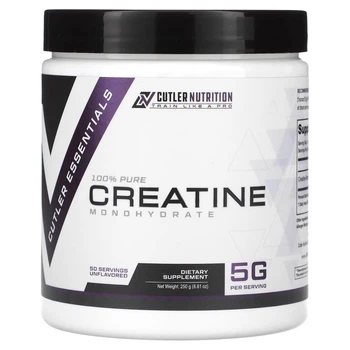 Креатин Cutler Nutrition, 100% Pure Creatine, Monohydrate, Unflavored, 5 g, 8.81 oz (250 g) (11964930)