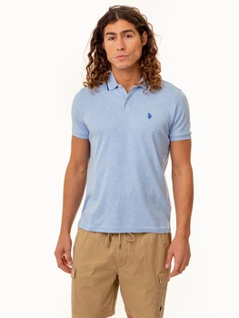 Поло длинное мужское U.S. Polo Assn 11C578-9800A(SURF BLUE HEATHER) XL Голубое (786660663587)