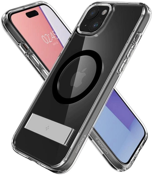 Панель Spigen Ultra Hybrid S для iPhone 15 з MagSafe Transparent/Black (8809896751292)