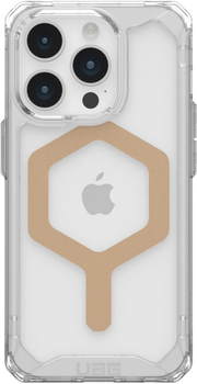 Панель Urban Armor Gear Plyo для iPhone 15 Pro з MagSafe Transparent/Gold (840283909603)