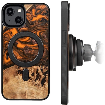 Панель Bewood Unique Orange для iPhone 15 з MagSafe Orange/Black (5907511792668)