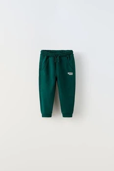 Спортивні штани джогери утеплені Zara 86 см зелені