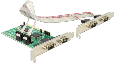 Плата розширення Delock PCI - 4 x Serial RS-232 (4043619890460)