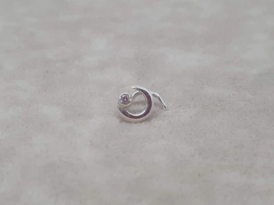 Серебряная серьга-пирсинг в нос. 1051.1С