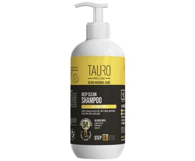 Шампунь для глибокого очищення шкіри та шерсті собак і котів Tauro Pro Line Ultra Natural Care Deep Clean Shampoo 400 мл (TPL63589)