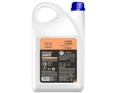 Кератиновий шампунь для шерсті собак та котів Tauro Pro Line Ultra Natural Care Keratin & Gloss Shampoo 3785 мл (TPL63608)