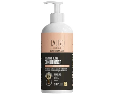 Кератиновий кондиціонер для шерсті собак та котів Tauro Pro Line Ultra Natural Care Keratin & Gloss Conditioner 1000 мл (TPL63610)
