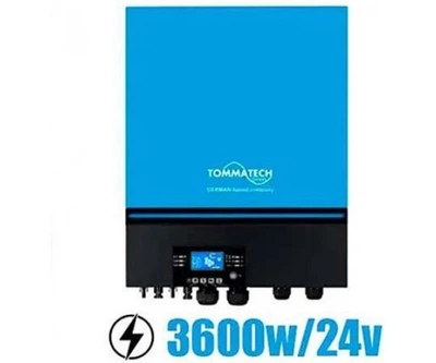 Гибридный солнечный инвертор (hybrid) Tommatech 3.6kW HV 24V 80А MPPT 120-450В (TT-3.6K HV 24V MPPT)