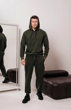 Мужской спортивный костюм c худи демисезонный DOPE 0010 2XL Хаки (DP-0010/02 F )