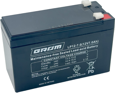 Тяговый аккумулятор Grom AGM 7.0Ah 12V (СТ-00163964)
