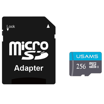 Карта памяти USAMS US-ZB270 TF High Speed Card 256 Gb + adapter (Green) (192512)