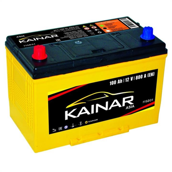 Аккумулятор 100Ah-12v KAINAR Asia (304x173x220),L,EN800 СТАРТОВЫ(0903411110) пр-во KAINAR