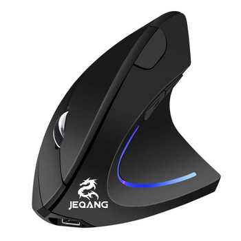 Беспроводная вертикальная мышь JEQANG JW-585 2.4G (Black) (194578)