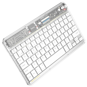 Бездротова клавіатура HOCO S55 Transparent Discovery edition (English version) (Space White) (186035)