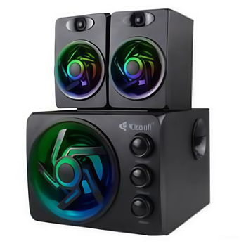 Комп`ютерні колонки Kisonli TM-8000A з RBG - підсвіткою, Black