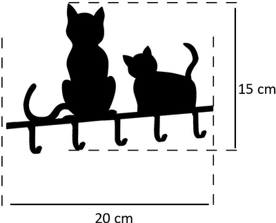 Вішалка для ключів Maximex Cats з 5 гачками (4008838082898)