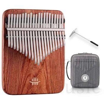 Калимба Hluru KY21 Zambian Padauk (21 язычков, замбийский падук), кейс, пъезвукосниматель