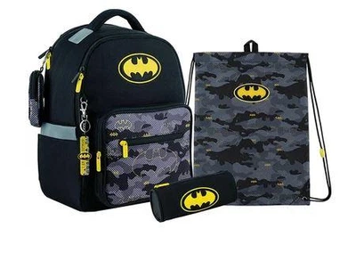 Набір рюкзак +пенал+сумка для взуття Kite DC Comics Batman 39x29x14.5 см 15 л 770M DC