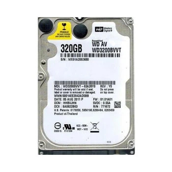 Жесткий диск 2.5" 320Gb Western Digital AV, SATA2, 8Mb, 5400 rpm (WD3200BVVT) (Ref) - Refurbished