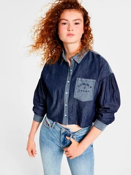 Сорочка джинсова жіноча Tommy Hilfiger 801632010 XL Синя (1159800821)