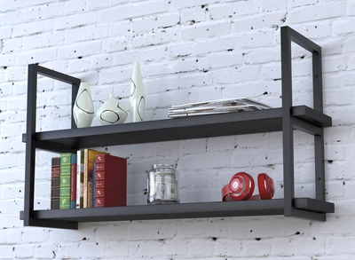 Полка PL-2-36 Loft Design Венге Луизиана 112 см Черный