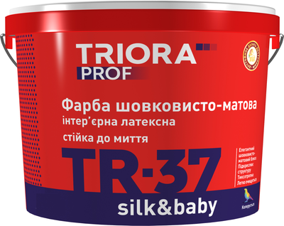 Тонированная краска TRIORA шелковистая интерьерная TR-37 silk and baby 10 л (S 0550-Y40R_База_TR-37_10л)