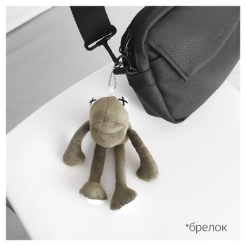Брелок плюшевый с лягушкой Kermit Темно-зеленый