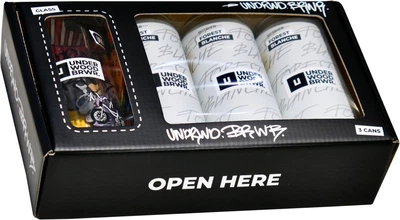 Набір пива Underwood Brewery Culture Forest Middle Set світле нефільтроване 4.6% 0.33 л x 3 шт + келих (4820224361239)