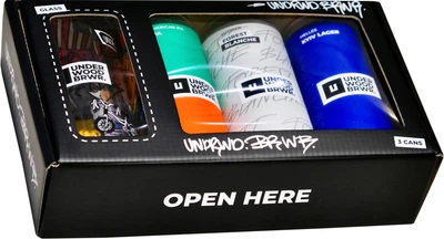 Набір пива Underwood Brewery Culture Tasting Middle Set нефільтроване 0.33 л x 3 шт + келих (4820224361383)