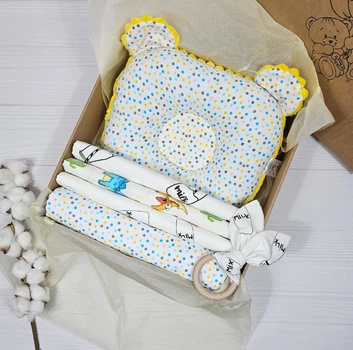 Набор пеленок для новорожденных a.l.babybox Горох патриотический №2 Желтый