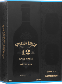 Ром Appleton Estate 12 років 0.7 л 40% + 2 склянки в подарунковій упаковці (3068682393008)