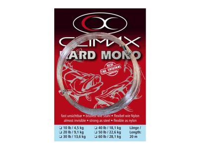 Поводковый материал Climax Hard Mono щучий 10 lbs, 0,32 мм 20m,35211