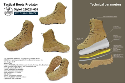 Черевики Alpine Crown Military Chimera Predator Coyote Size 42