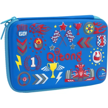 Пенал Cool For School с тиснением 1 отделение Голубой (QT-3992-Blue)