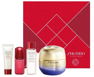 Zestaw do pielęgnacji twarzy Shiseido Vital Perfection Krem do twarzy 50 ml + Pianka do twarzy 15 ml + Balsam 30 ml + Koncentrat łagodzący 10 ml (3423222084295)