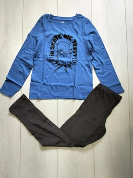 Пижама (кофта+штаны) синяя Skate Kiabi 126-131см (400098425)