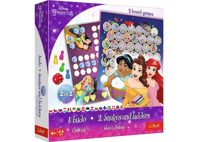Настільна гра Trefl Лудо 2 в 1. Принцеси Діснея (Ludo 2 in 1: Disney. Princess) (02418)