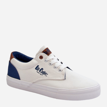 Tenisówki męskie materiałowe Lee Cooper LCW-24-02-2140 40 Białe (5904292129959)