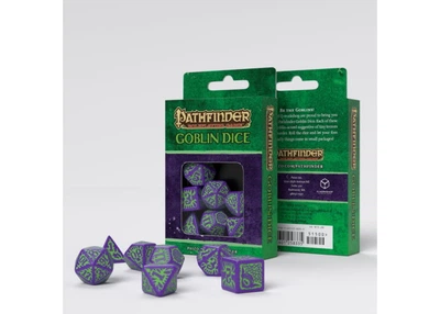 Набор кубиков Pathfinder Goblin Purple & green Dice Set (7 шт.) (SPAT18)