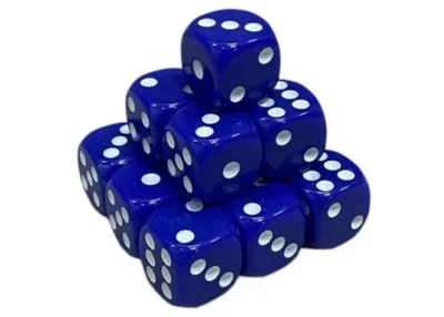 Кости игральные D6 с точками blue