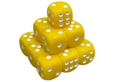 Кости игральные D6 с точками yellow