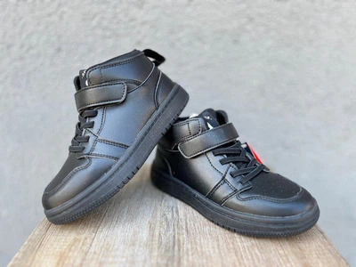 Дитячі демісезонні хайтопи для хлопчиків Apawwa Blackl 37 р, чорні