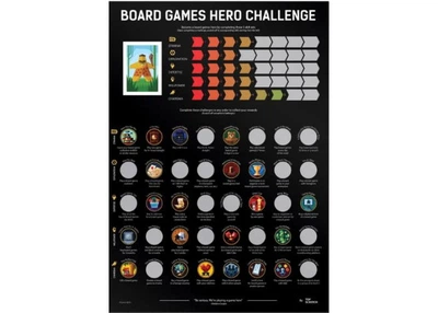 Скретч постер Board Games Hero Challenge (англ.) (СП100ДНН)