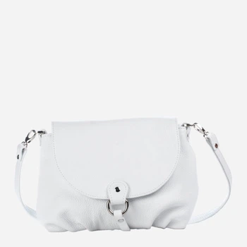 Сумка багет седло женская из натуральной кожи средняя ARTiS Bags 694 9181 Белая (6501014285)