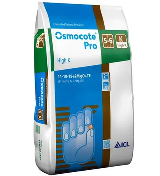 Удобрение Osmocote Pro High K / Осмокот Про Калий 11+10+19+2MgO+Te (5-6М) ICL 1 кг